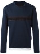 Prada Crew Neck Sweatshirt, Men's, Size: Small, Blue, Cotton