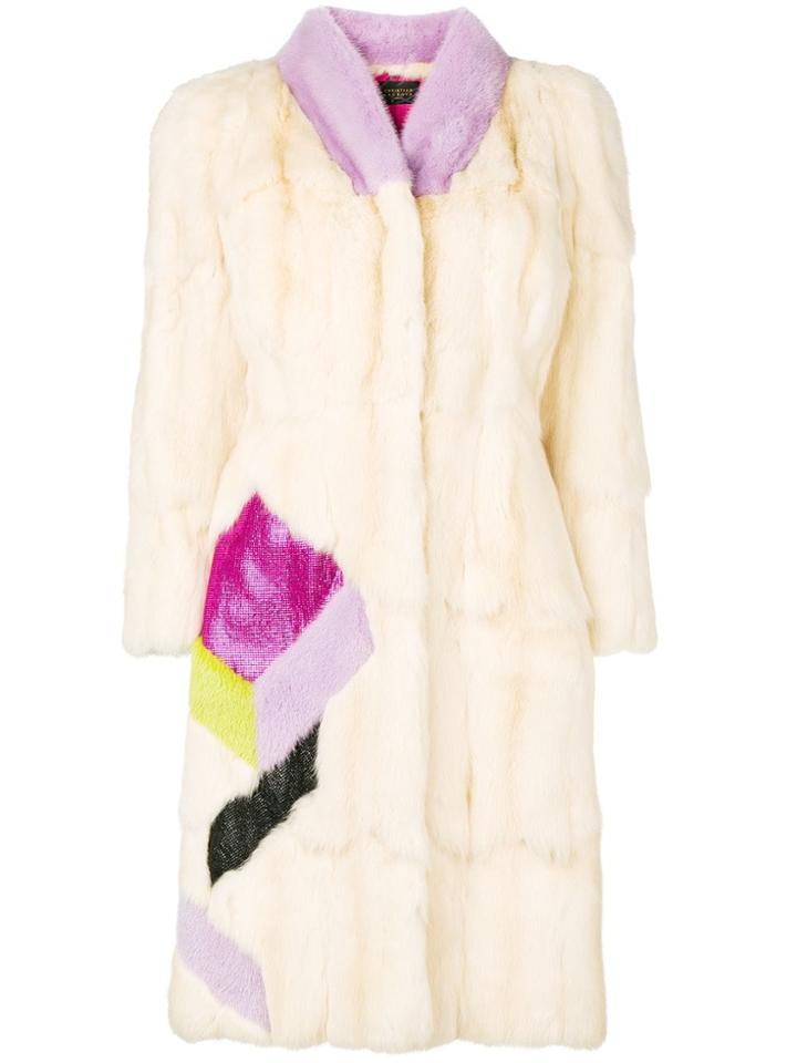 Christian Lacroix Vintage 1990's Midi Fur Coat - White