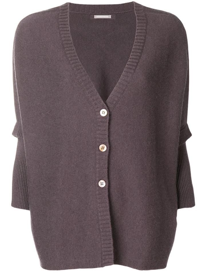 Hemisphere V-neck Cardigan - Grey