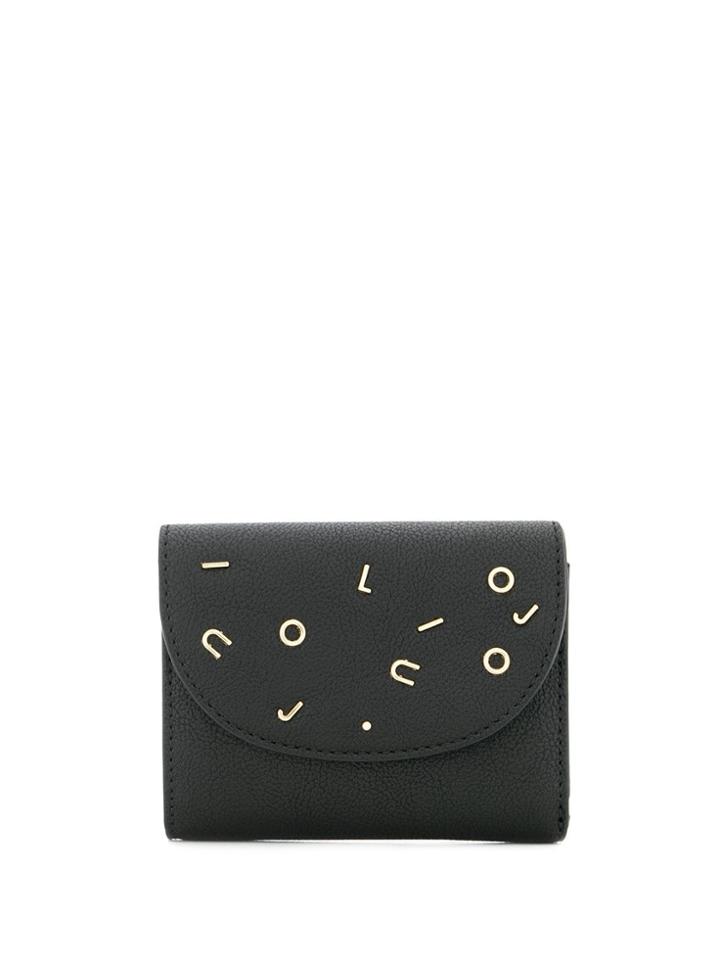 Liu Jo Jumbled Logo Trifold Wallet - Black