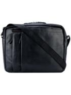 Front Zip Shoulder Bag - Men - Leather/polyester - One Size, Black, Leather/polyester, Borbonese
