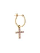 Otiumberg Embellished Cross Hoop Earring - Gold