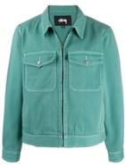 Stussy Chest Pocket Zip Jacket - Green