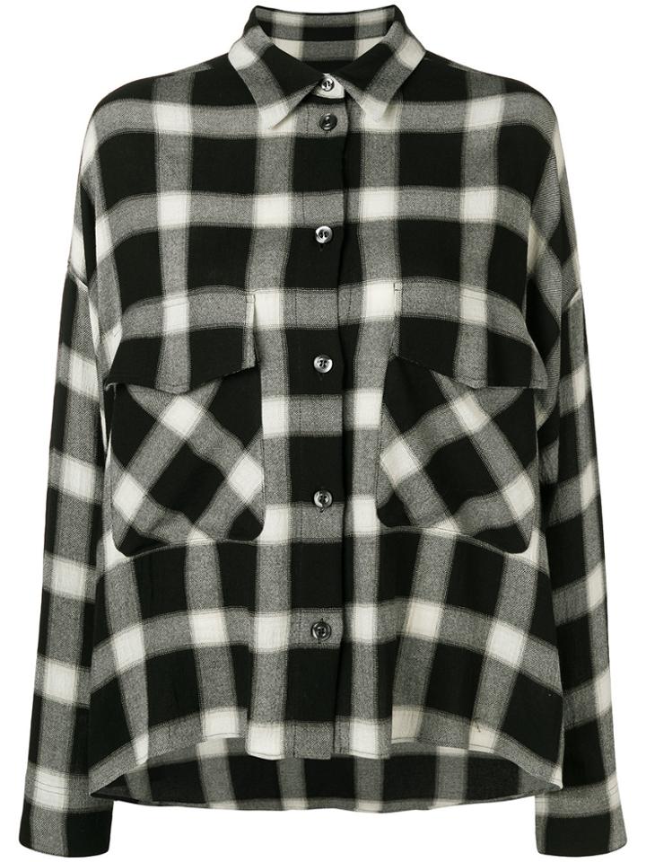 Mm6 Maison Margiela Plaid Flannel Shirt - Black