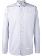 Dnl Jacquard Button Down Shirt, Men's, Size: 43, Blue, Cotton/polyamide