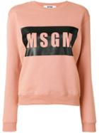Msgm - Branded Sweatshirt - Women - Cotton - M, Pink/purple, Cotton