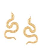 Natia X Lako Small Snake Earrings - Gold