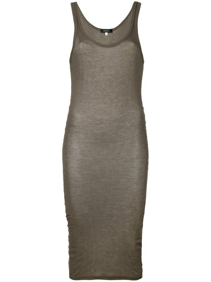 Unconditional Ribbed Fitted Dress - Grey