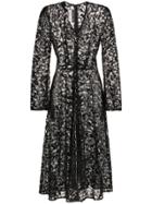 Rotate Sequin-embellished Lace Midi Dress - Black