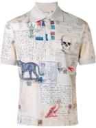 Alexander Mcqueen Letters From India Polo Shirt - Nude & Neutrals