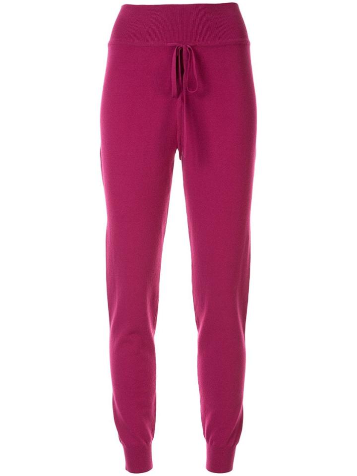 Live The Process Knitted Drawstring Track Pants - Purple