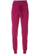 Live The Process Knitted Drawstring Track Pants - Purple