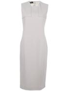 Les Copains Classic Fitted Midi Dress - Grey