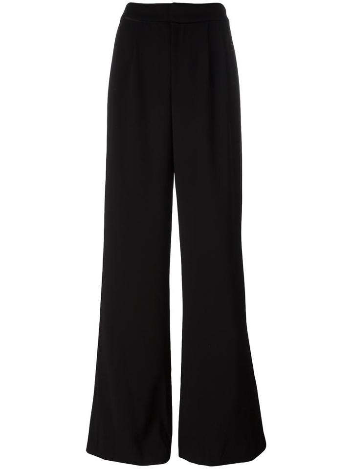 Alice+olivia Wide-legged Tailored Trousers, Women's, Size: 4, Black, Polyester/spandex/elastane