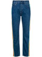 Palm Angels High-waist Striped Jeans - Blue