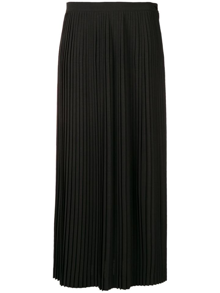 Loro Piana Pleated Maxi Skirt - Black