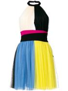 Fausto Puglisi Panelled Mini Halterneck Dress - Multicolour