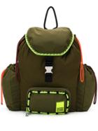 Ganni Multiple Pocket Backpack - Green