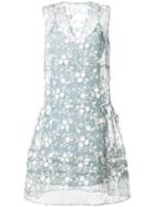 Miu Miu Vine Design Overlay Dress - Blue