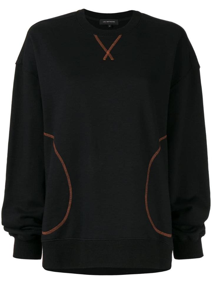 Lee Mathews Oversized Barclay Sweatshirt - Black