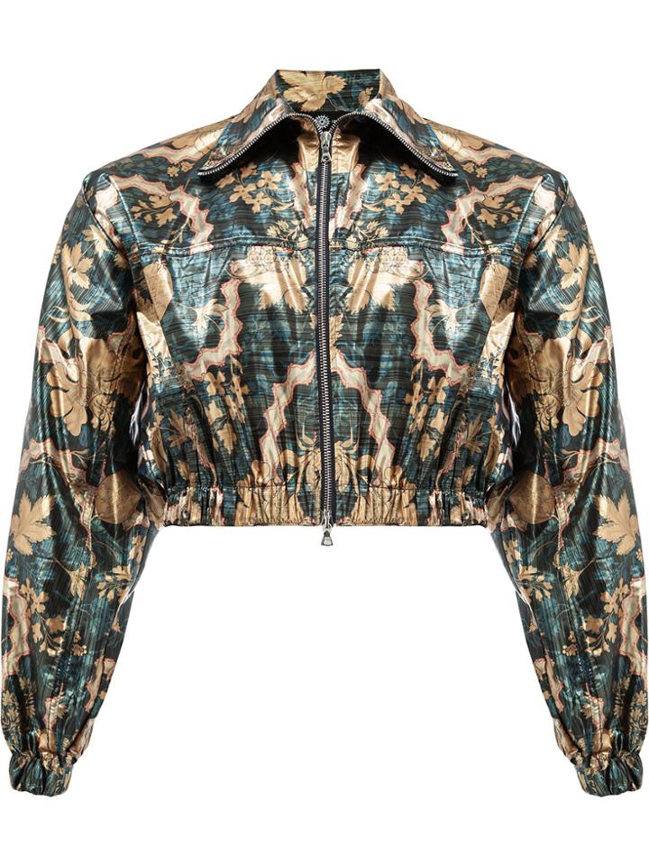 Edward Crutchley Cropped Zipped Jacket - Metallic