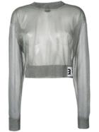 Artica Arbox Cropped Sheer Sweater - Grey