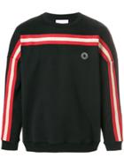 Drôle De Monsieur Striped Logo Sweater - Black