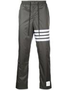 Thom Browne Stripe Detail Straight Leg Trousers - Green