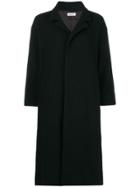 Plantation Long Buttoned Coat - Black