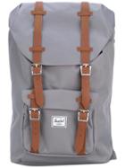 Herschel Supply Co. Leather-trimmed Canvas Backpack - Grey