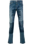 Philipp Plein Distressed Patchwork Jeans - Blue