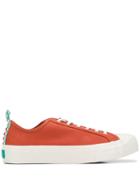 Ymc Checkered Tab Sneakers - Orange