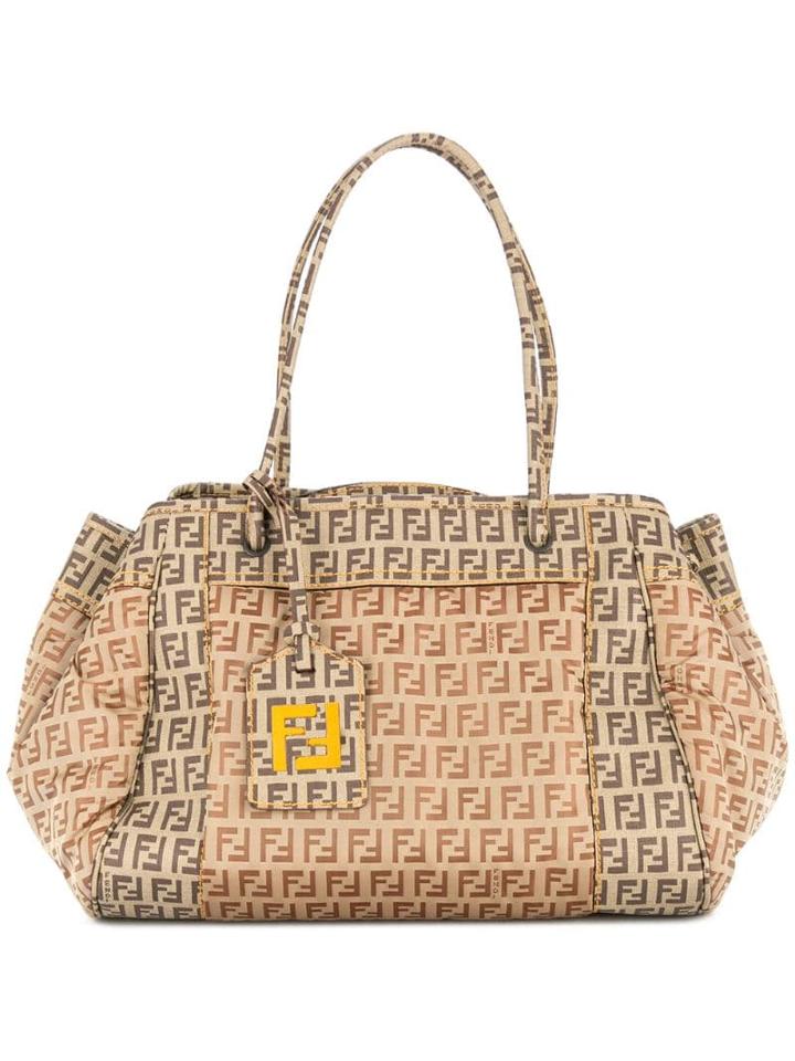 Fendi Pre-owned Zucchino Hand Tote Bag - Brown