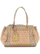 Fendi Pre-owned Zucchino Hand Tote Bag - Brown