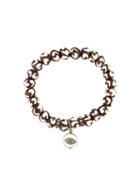 Loree Rodkin Beaded Diamond Charm Bracelet, Women's, White