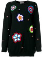 Moschino Bead Embroidered Jumper, Women's, Size: Small, Black, Wool