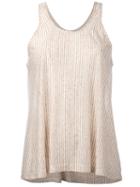 Forte Forte - Striped Top - Women - Linen/flax - 0, Nude/neutrals, Linen/flax