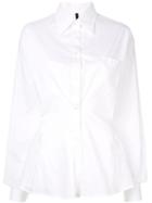 Unravel Project Ruched Detail Shirt - White