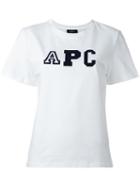 A.p.c. Logo Patch T-shirt, Women's, Size: Xl, White, Cotton