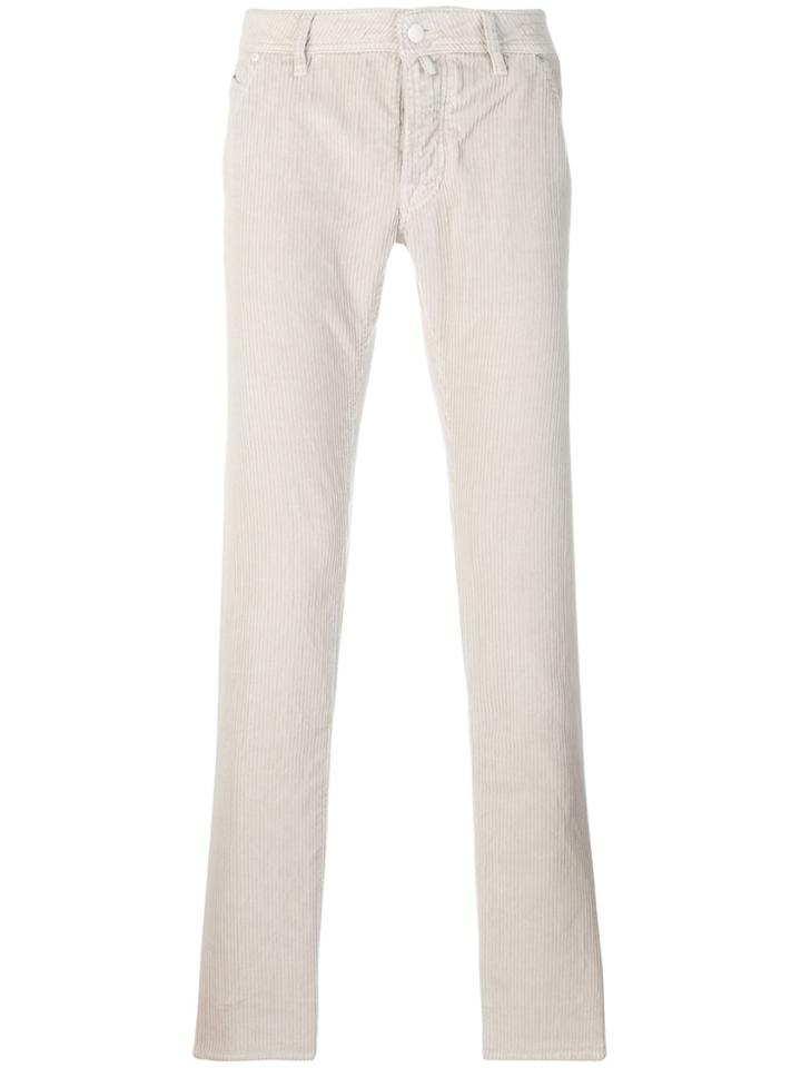 Jacob Cohen Straight-leg Corduroy Trousers - White