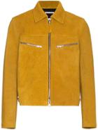 Our Legacy Lion Suede Zip Up Jacket - Yellow & Orange