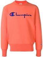 Champion Logo Embroidered Sweatshirt - Yellow & Orange