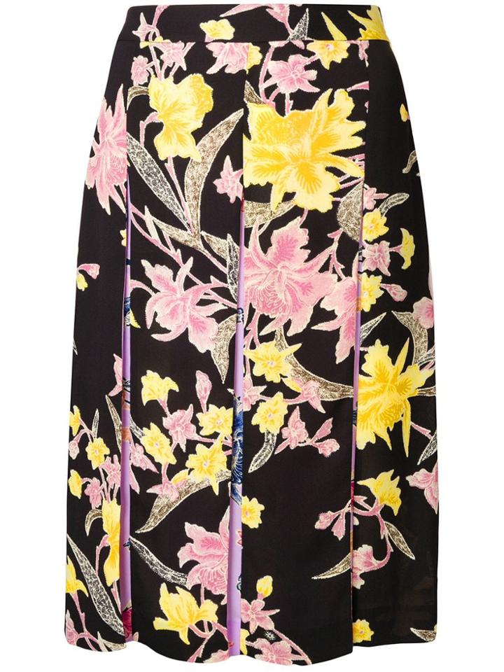 Dvf Diane Von Furstenberg Floating Bouquet Skirt - Black