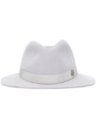 Maison Michel Classic Fedora Hat, Women's, Size: L, Grey, Cotton/viscose/rabbit Fur Felt