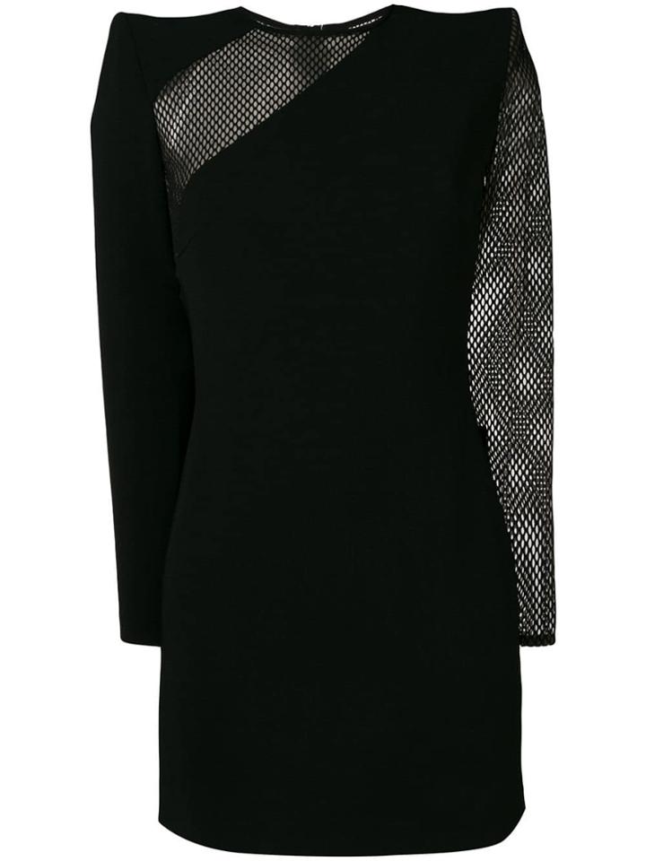 Dsquared2 Mesh Panels Mini Dress - Black