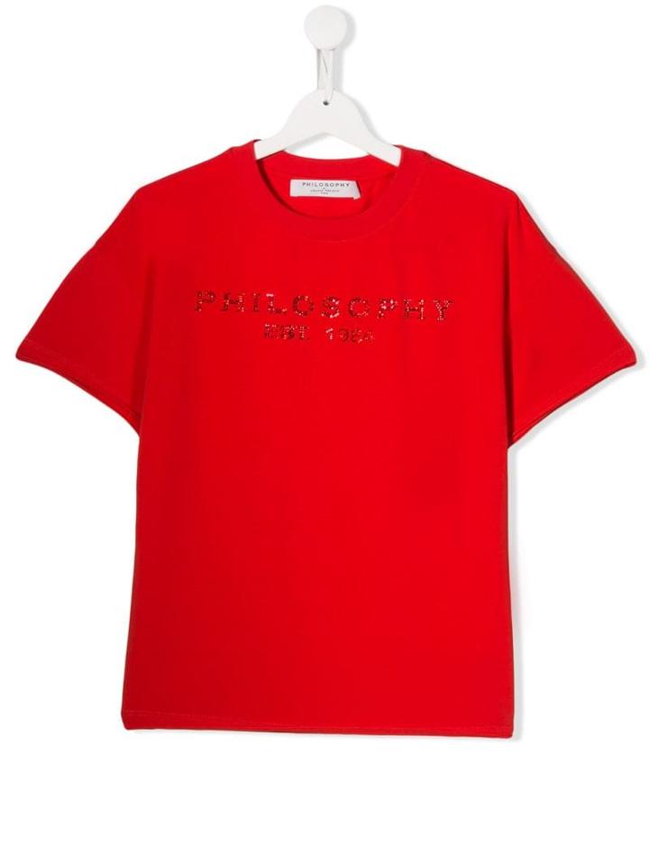 Philosophy Di Lorenzo Serafini Kids Teen Embellished Logo T-shirt -