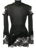 Philipp Plein Lace Knitted Sweater - Black