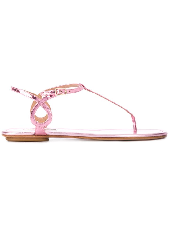 Aquazzura Almost Bare Sandals - Pink & Purple