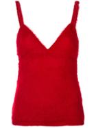 Prada Faux-fur Top - Red