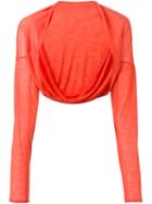 Aviù Fine Knit Bolero, Women's, Yellow/orange, Cashmere